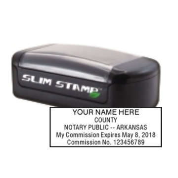 AR Notary<BR>Slim Pre-Inked Stamp