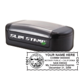 CA Notary<br>Slim Pre-Inked Stamp