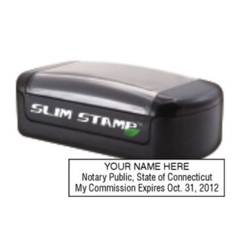 CT Notary<br>Slim Pre-Inked  Stamp