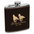 Leather Black/Gold Flask