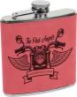 Leather Pink Flask