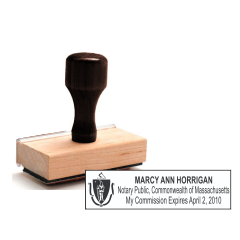 MA Notary<br>Rubber Stamp