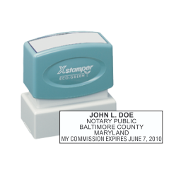 MD Notary<br>X-Stamper Pre-Inked Stamp