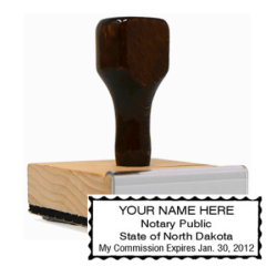 ND Notary<br>Rubber Stamp