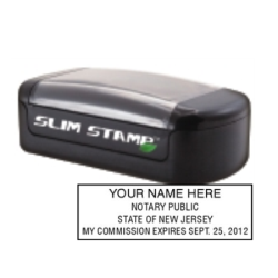 NJ Notary<br>Slim Pre-Inked Stamp