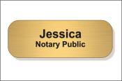 1 X 3" Notary Name Tag (2 Line)