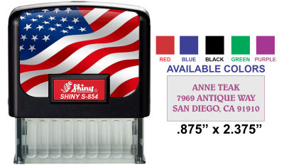 Shiny-854 Self-Inking Stamp Flag