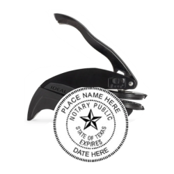 TX Notary<br>Embosser Seal Stamp
