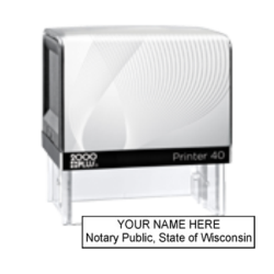 WI Notary<br>Self-Inking Printer Stamp