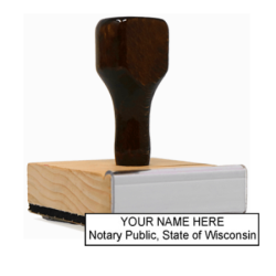 WI Notary<br>Rubber Stamp