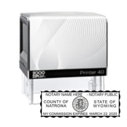 WY Notary<br>Self-Inking Printer Stamp