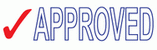 Get your documents approved quickly with our APPROVED Stock Message Stamp. Perfect for offices and businesses. Order now from CalStamp for fast shipping!