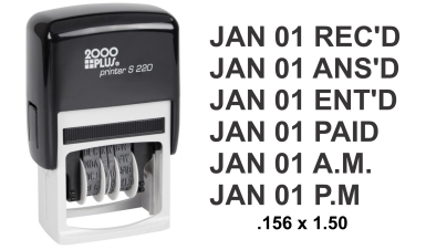 Get the Printer S-220 Self-Inking Line Dater from CalStamp! Perfect for efficient, clear date stamping. Order now for reliable, high-quality results every time!