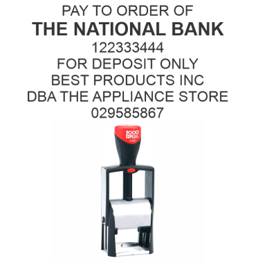 Get the 7 LINE COLOP 2300 Self-Inking Endorsement Stamp, CalStamp's most popular choice. Perfect for deposits & endorsements. Order now for efficient stamping!