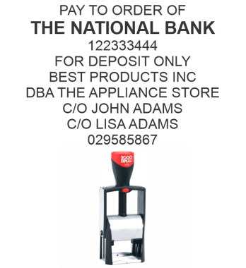 Get the most popular 9-line COLOP 2600 self-inking endorsement stamp for your deposits. Shop now at CalStamp for efficient and clear stamping!