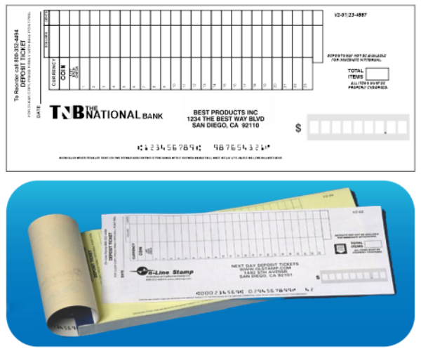 Our Business size padded deposit tickets are a great value. Bank compatible. Easy ordering. FAST SHIPPING!