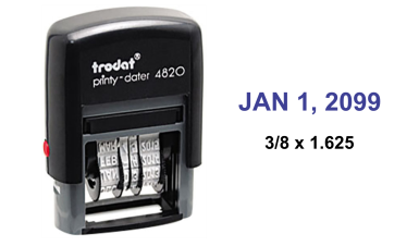 4820 self-inking dater delivers rapid, repeat impressions.