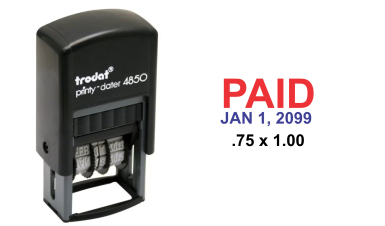 Get the 4850 Printy Dater, 1 in. x 1/8 in., for precise and reliable date stamping. Shop now at CalStamp for quality and efficiency!