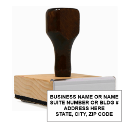 Get your custom 4-line address stamp from CalStamp! Economical and versatile, perfect for business or personal use. Order now and personalize your stamp today!