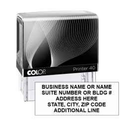 Get your eco-friendly 5 Line Address Stamp from CalStamp! Perfect for addresses, endorsements, and deposits. Self-inking, durable, and made from recycled materials. Order now!