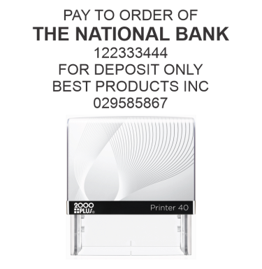 Get the 6-Line Self-Inking Endorsement Stamp from CalStamp for efficient check processing. Perfect for deposits! Order now and streamline your banking tasks.
