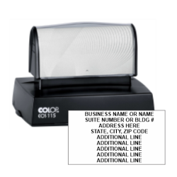 9LINECOLOP115 - 9 LINE ADDRESS STAMP<br>Pre-Inked EOS-115