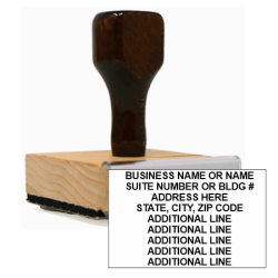 Get your custom 9 Line Address Stamp from CalStamp! Perfect for business or personal use. Economical and customizable. Order yours today!