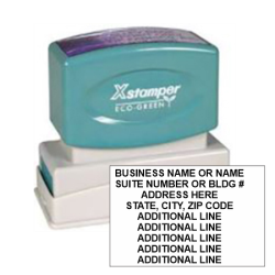Get your 9 Line Pre-Inked Address Stamp from CalStamp! Perfect for clear, crisp impressions every time. Order now for fast, reliable shipping!