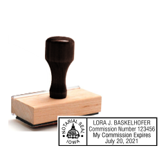 IA-NOT-1 - IA Notary
Rubber Stamp