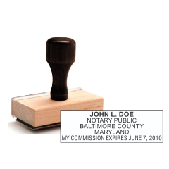Get a high-quality, customizable MD Notary Rubber Stamp from CalStamp. Personalize your notary info and order now for a professional touch!