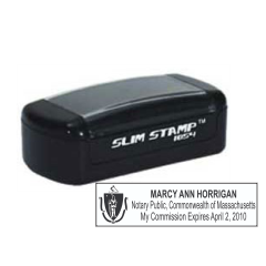 MA-SLIM - MA Notary
Slim Pre-Inked Stamp