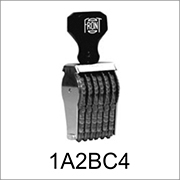 Get your custom Tracking Stamp with 7 slots from CalStamp! Specify your order of numbers and letters. 1/8 inch letters. Order now and receive it in 10 business days!