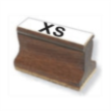 Shop CalStamp's Adult Extra Small Wood Stamp XS with 1/4 inch letters. Perfect for detailed stamping. Stamp pad required. Order now for precision and quality!