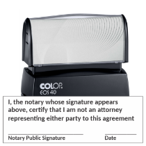Ensure clients know you're not a lawyer with our Notary Not a Lawyer Pre-Inked Stamp. Perfect for notaries. Order now from CalStamp!