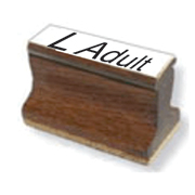 Get precise 1/4 inch letter impressions with CalStamp's Large Adult Size Stamp. Perfect for various projects. Order now and enhance your stamping experience!