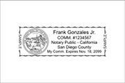 CA Notary Seal Pre-Inked Stamp