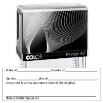 Ensure your documents are properly notarized with our Notary Jurat Self-Inking Stamp. Easy to use and reliable. Order now from CalStamp for fast shipping!
