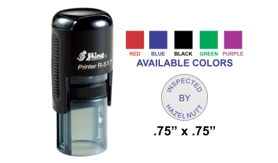 Discover the Shiny R-517 Round Custom Self-Inking Stamp with a 3/4" diameter impression. Perfect for your stamping needs. Order now at CalStamp!