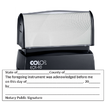 NAS - Notary Acknowledgement
Pre-Inked Stamp