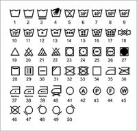  Individual Laundry Symbol Stamps