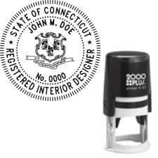 Self-Inking Connecticut Registered Interior Designer R-40