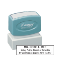 Get your customized DC Notary X-Stamper Pre-Inked Stamp from CalStamp. High-quality, rectangular notary stamp personalized with your info. Order yours today!