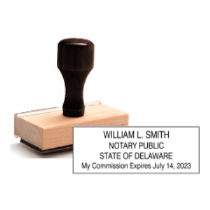 Get a high-quality DE Notary Rubber Stamp customized with your notary info. Order now from CalStamp and ensure your documents are always properly notarized!