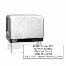 Get your customized GA Notary Self-Inking Printer Stamp from CalStamp. High-quality, rectangular notary stamp personalized with your info. Order yours today!