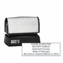 Get your GA Notary Colop Pre-Inked Stamp customized with your notary info. High-quality and durable. Order now from CalStamp!