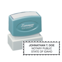 Get your customized ID Notary X-Stamper Pre-Inked Stamp at CalStamp. High-quality, personalized notary stamp. Order now and ensure your notary needs are met!