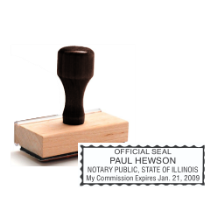 Get your customized IL Notary Rubber Stamp with black ink. High-quality and essential for notaries. Order now from CalStamp!