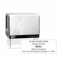 Get a high-quality, customized IN Notary Self-Inking Printer Stamp from CalStamp. Personalize your notary info today! Order now for a professional touch.