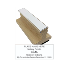Get your customized IN Notary Rubber Stamp from CalStamp. High-quality, rectangular notary stamp personalized with your info. Order now for fast, reliable service!