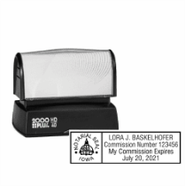 Get your customized IA Notary Colop Pre-Inked Stamp at CalStamp. High-quality, rectangular notary stamp personalized with your info. Order now for fast delivery!